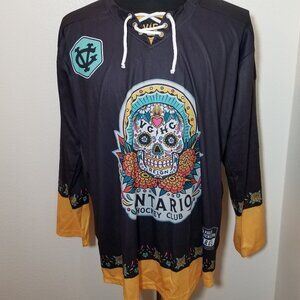 ONTARIO REIGN JERSEY DIA DE LOS MUERTOS Mens Large Violent Gentlemen Hockey SGA